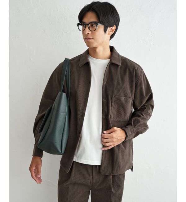 ikka「【セットアップ対応】ストレッチコールシャウター」|シャツ・ブラウス|