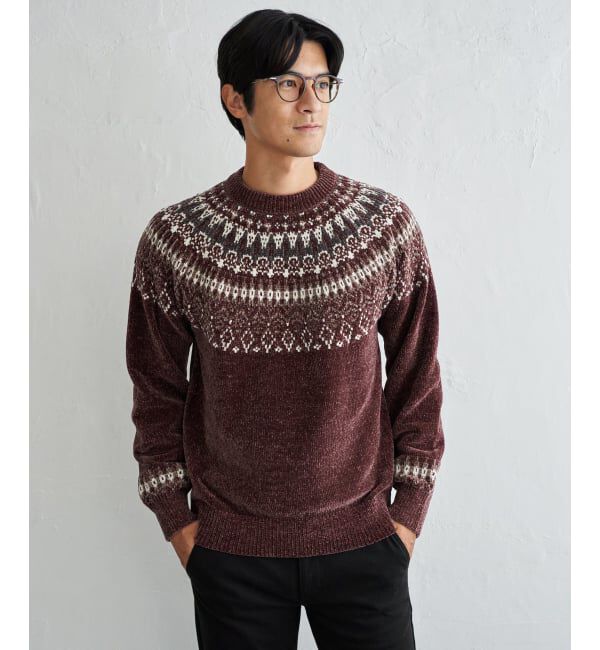 ikka「モール求心柄ニット」|プルオーバー|