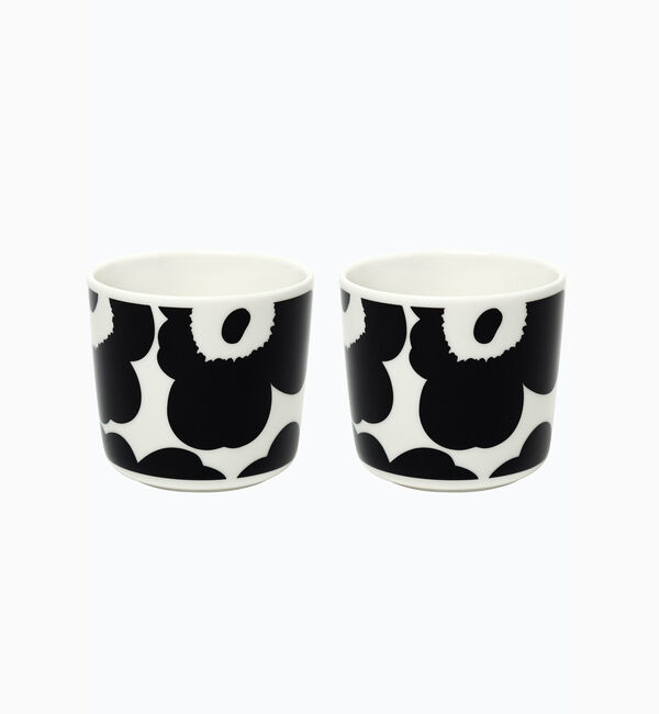 Marimekko「Unikko コーヒーカップセット（ハンドルなし） 200ml」|その他|ブラック&times;ホワイト