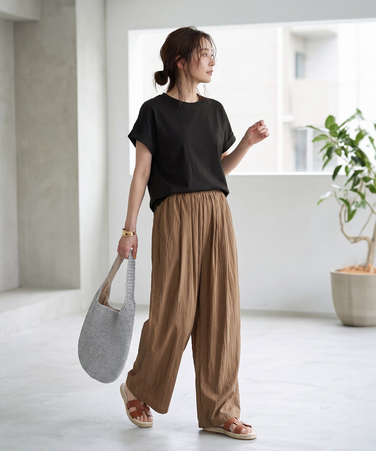 STYLE DELI「【ものづくりJAPAN】ディオラマ袖口折り返しTシャツ」|Tシャツ・カットソー|