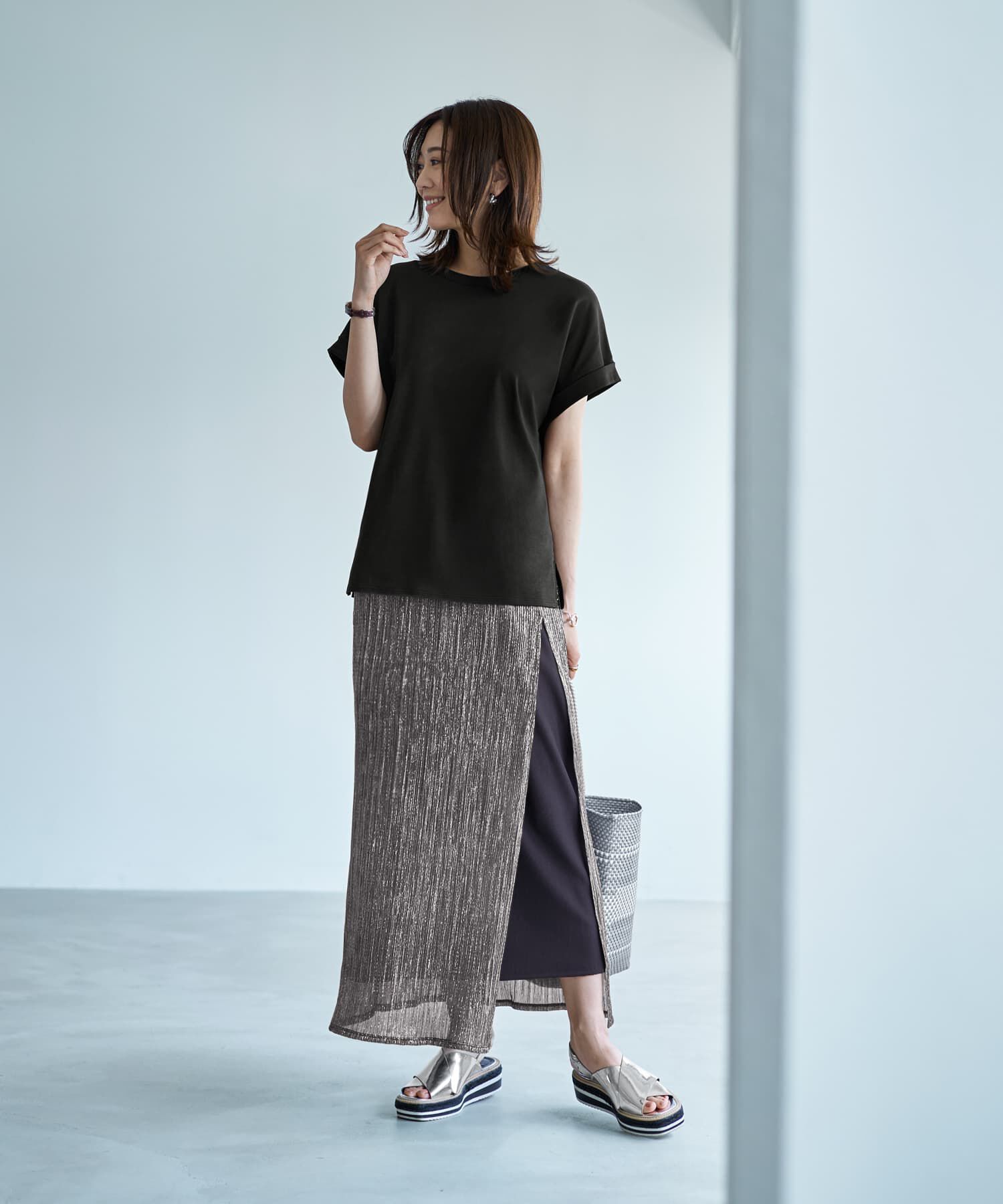 STYLE DELI「【ものづくりJAPAN】ディオラマ袖口折り返しTシャツ」|Tシャツ・カットソー|