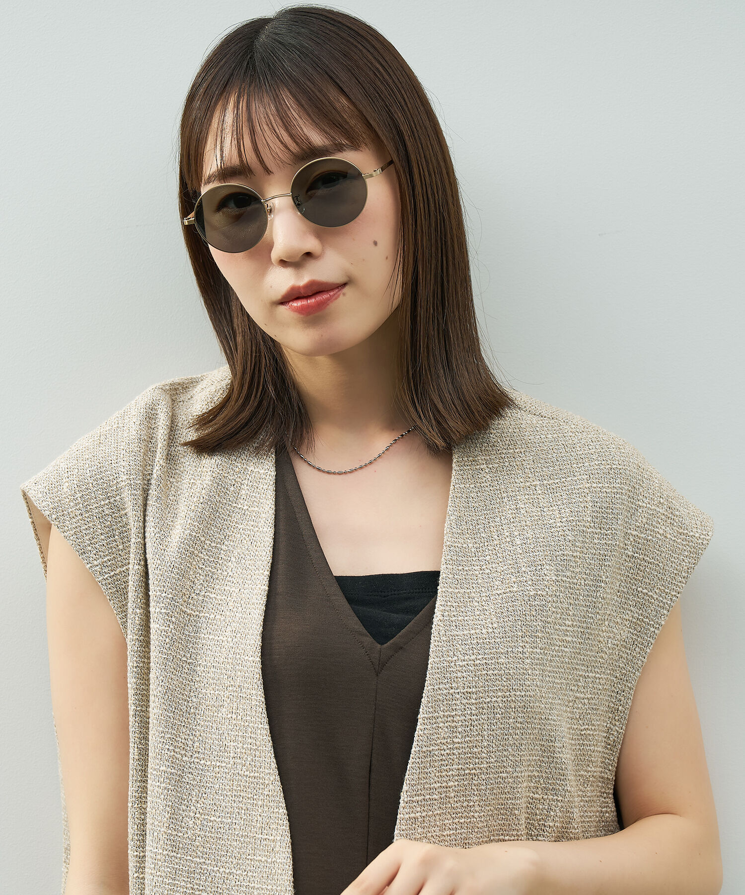  「SUNCUTGlasses/UV100%CUT ラウンド型 丸型 メタル サングラス カラーレンズ 紫外線対策 UVカット」|サングラス|