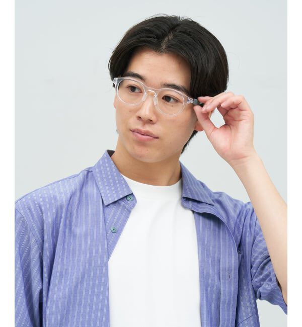  「ボストン型 メガネ【SNAP GRIP搭載】 スポーツ 運動用｜ズレ落ち防止｜伊達メガネ  レンズ交換券付」|メガネ|