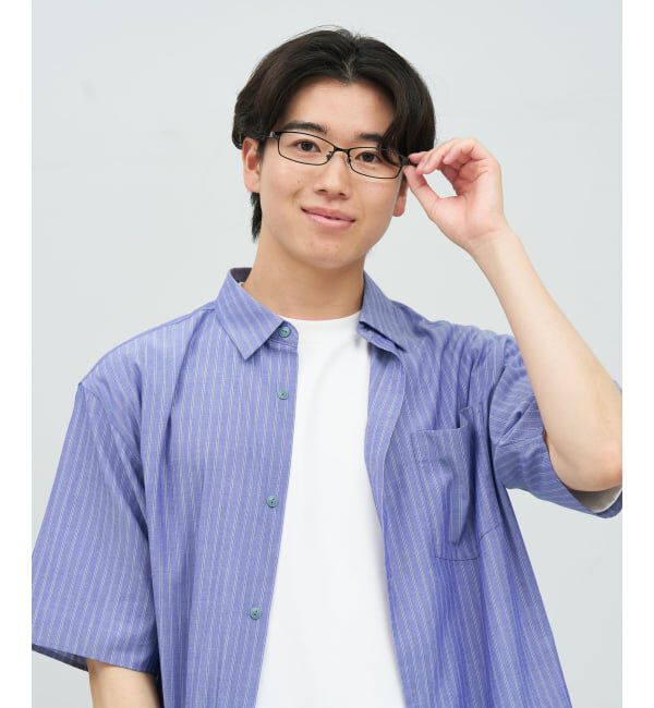  「 スクエア型 メガネ | 横長 メタルフレーム 伊達めがね 度付きユニセックス  STANDARD  レンズ交換券付」|メガネ|