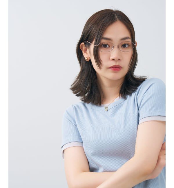  「 オーバル型 メガネ | 軽量 メタル 高級感 眼鏡 おしゃれ 読書 ビジネス STANDARD レンズ交換券付」|メガネ|パープル1