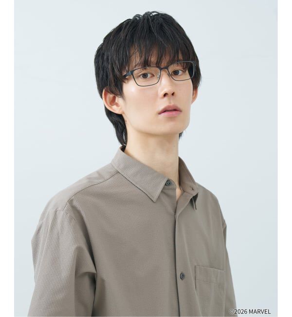 「Zoff MARVEL COLLECTION ウェリントン型 メガネ | 軽量 メタル 高級感 ユニセックス レンズ交換券付」|メガネ|