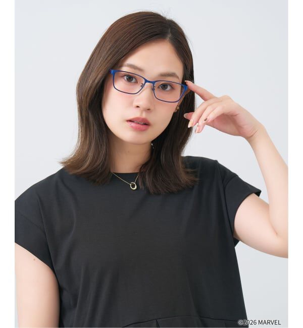  「Zoff MARVEL COLLECTION ウェリントン型 メガネ | 軽量 メタル 高級感 ユニセックス レンズ交換券付」|メガネ|