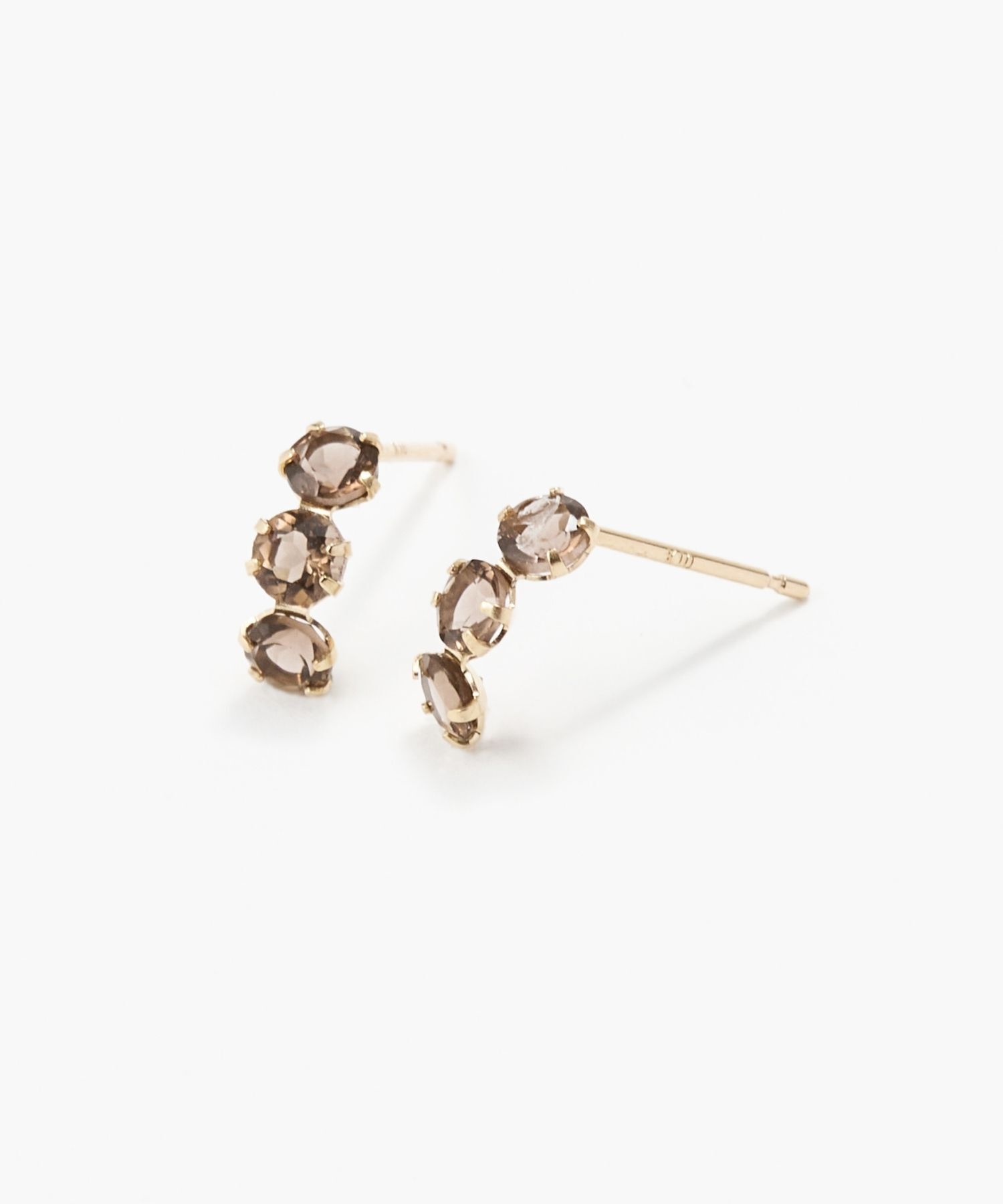 JUPITER「【K10】天然石フープピアス スモーキークォーツ」|ピアス|