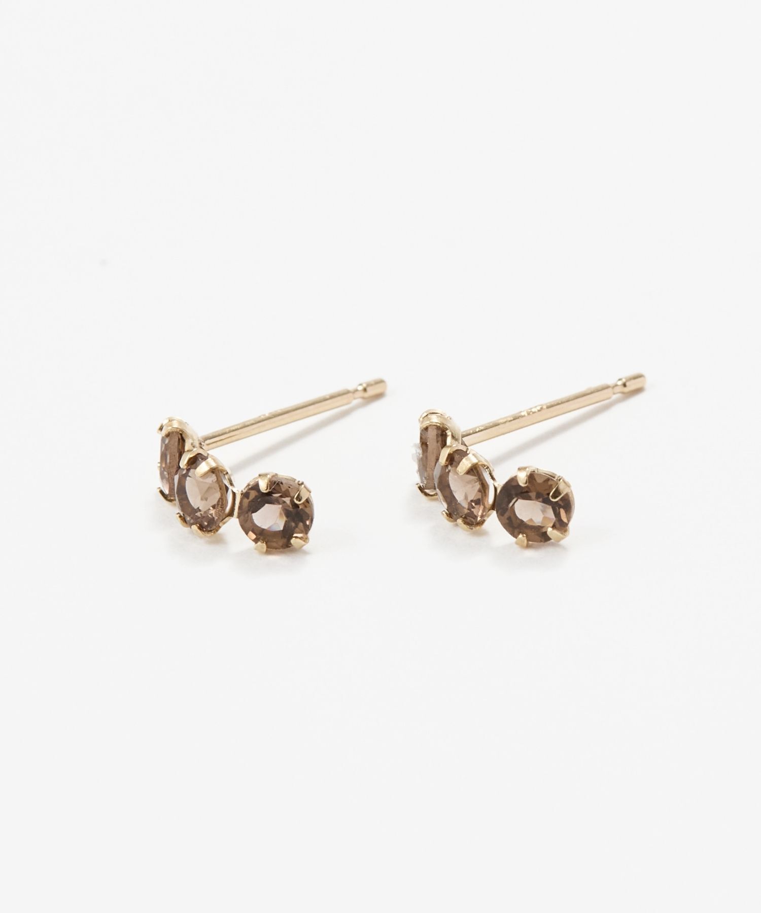 JUPITER「【K10】天然石フープピアス スモーキークォーツ」|ピアス|