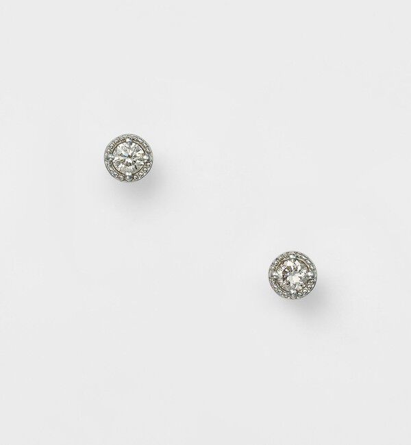 agete「プラチナダイヤモンドピアス」|ピアス|