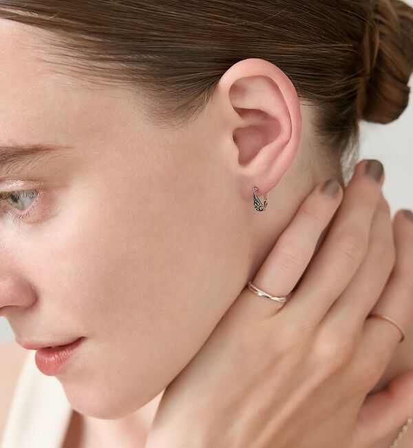 agete「シルバーフープピアス」|ピアス|