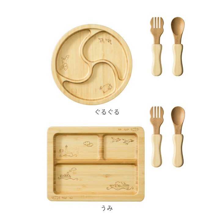BACKYARD FAMILY「ランチプレート 子供 通販 食洗機対応 オシャレ 子ども 木 仕切り皿 プレート 皿 仕切り」|食器・キッチングッズ|