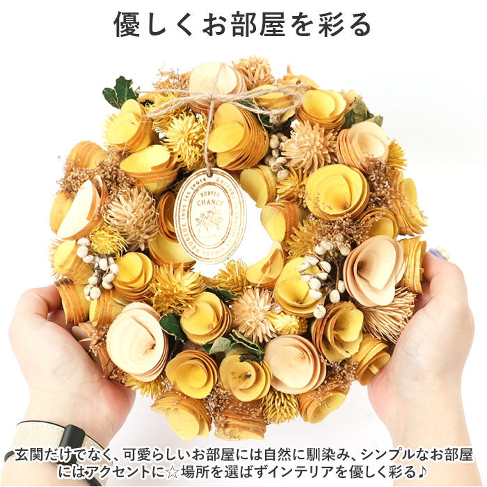 BACKYARD FAMILY「リース 玄関 Mサイズ 通販 ナチュラルリース M ワンカラーリース フラワーアレンジメント 造花」|その他|