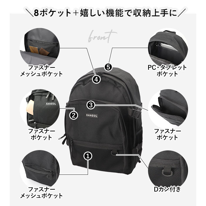 BACKYARD FAMILY「カンゴール リュック 250-1293 KANGOL 通販 リュックサック デイパック」|リュック|