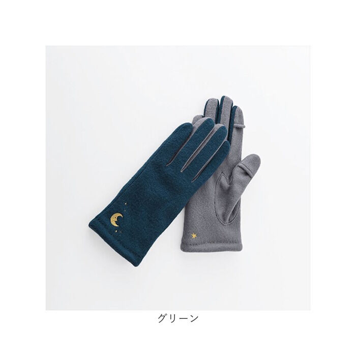 BACKYARD FAMILY「クロダ 手袋 レディース 通販 グローブ 手ぶくろ 暖かい かわいい 刺繍 スマートフォン対応」|手袋|