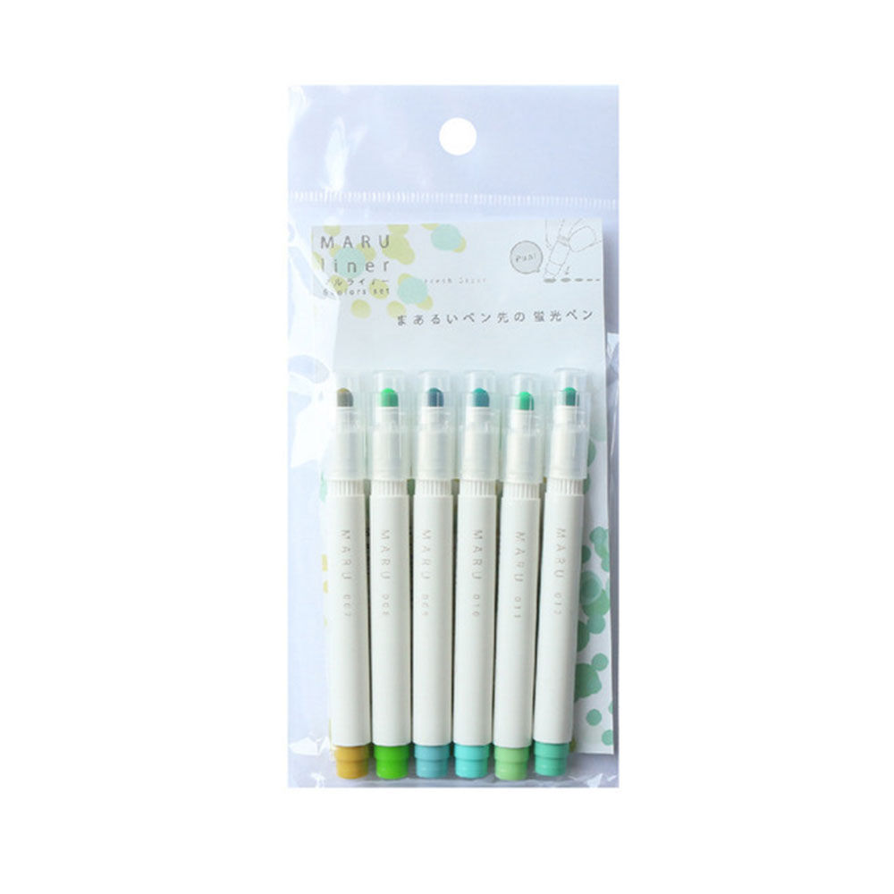 BACKYARD FAMILY「蛍光ペン ６色セット 太さ 調節 通販 マルライナー 書き出しスムーズ ぷにぷに プニプニ 弾力」|その他|その他2