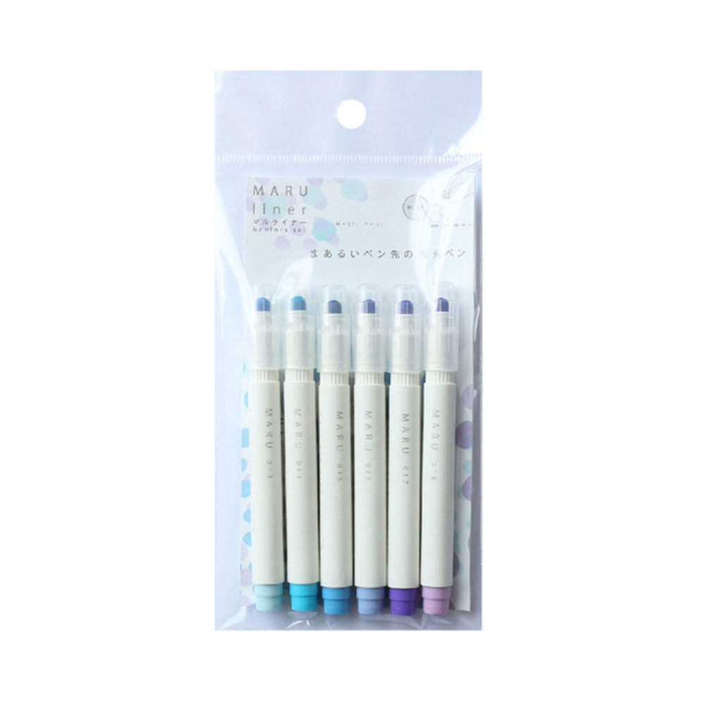BACKYARD FAMILY「蛍光ペン ６色セット 太さ 調節 通販 マルライナー 書き出しスムーズ ぷにぷに プニプニ 弾力」|その他|その他3