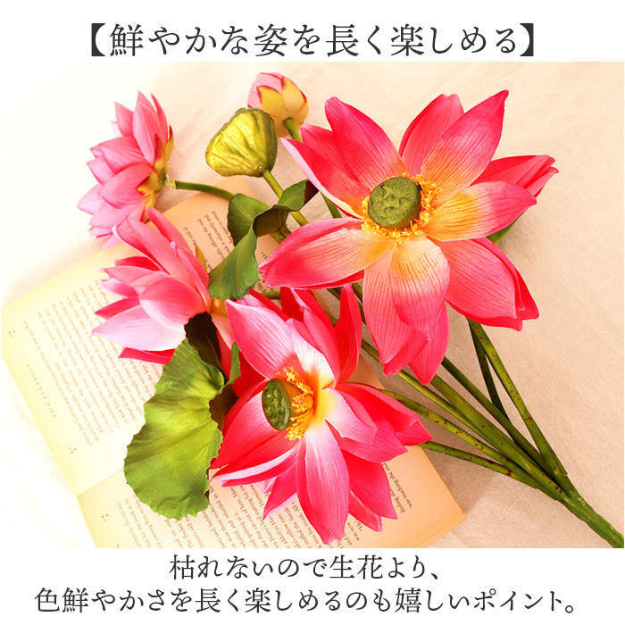 BACKYARD FAMILY「蓮 花 造花 楽天 アーティフィシャルグリーン はすの花 アーティフィシャルフラワー 蓮の花」|その他|