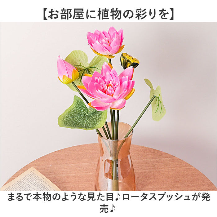 BACKYARD FAMILY「蓮 花 造花 通販 蓮の花 はすの花 アーティフィシャルフラワー アーティフィシャルグリーン」|その他|