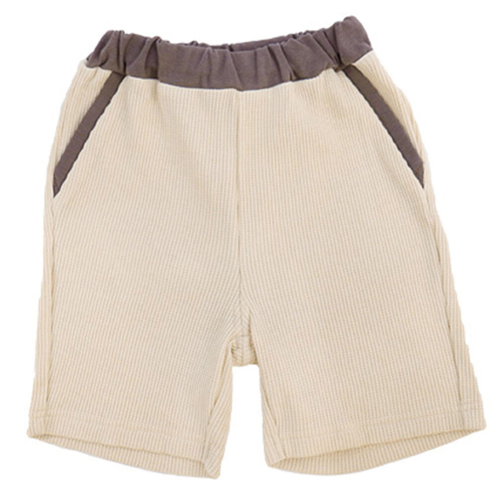 BACKYARD FAMILY「キッズ ハーフパンツ 男の子 通販 ショートパンツ 半ズボン ワッフル 生地 パンツ 5分丈」|その他|ベージュ1