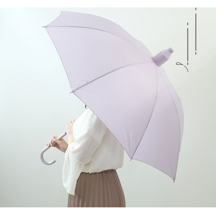 BACKYARD FAMILY「カバー付き 長傘 60cm 通販 スライドキャップアンブレラ スライドキャップ 雨傘 ジャンプ傘」|傘|