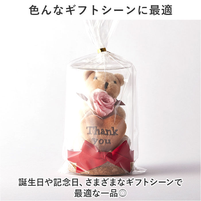 BACKYARD FAMILY「プリザーブドフラワー かわいい 通販 リトルベア フラワーアレンジメント プリザードフラワー」|その他|