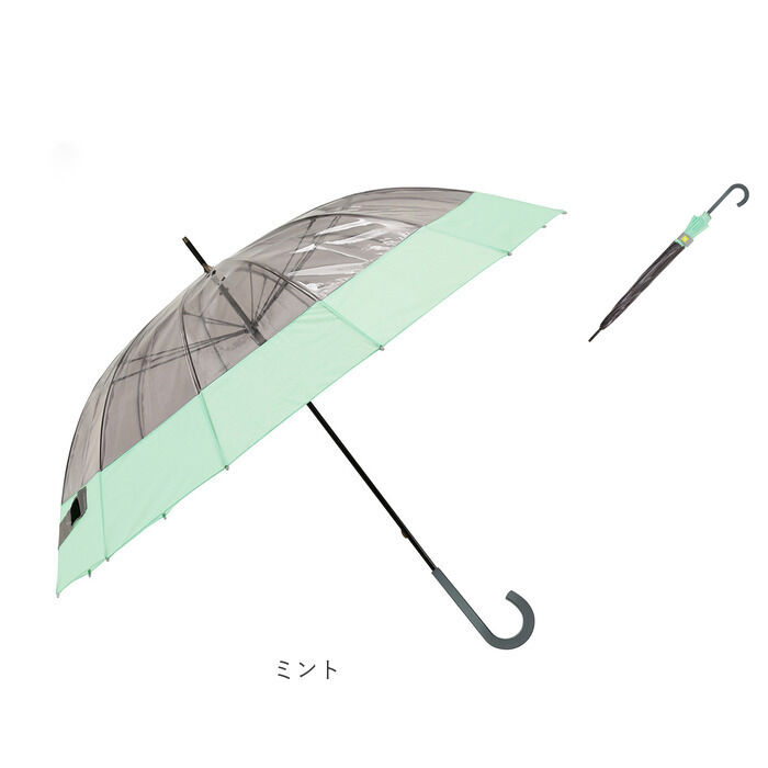 BACKYARD FAMILY「長傘 12本骨 クリア 60cm 通販 雨傘 アンブレラ ビニール傘 軽量 軽い 透明」|傘|