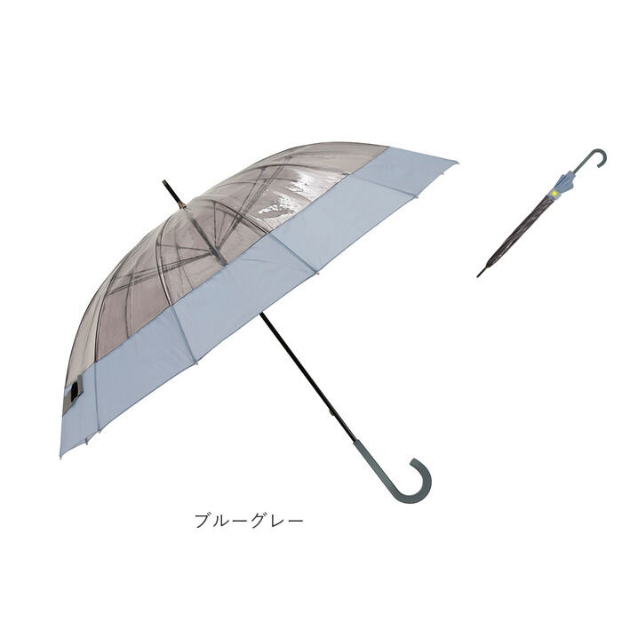 BACKYARD FAMILY「長傘 12本骨 クリア 60cm 通販 雨傘 アンブレラ ビニール傘 軽量 軽い 透明」|傘|