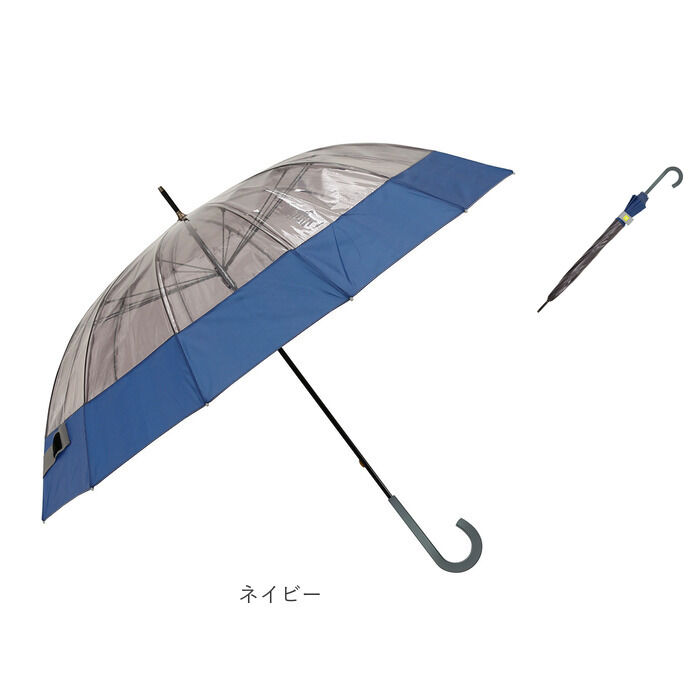 BACKYARD FAMILY「長傘 12本骨 クリア 60cm 通販 雨傘 アンブレラ ビニール傘 軽量 軽い 透明」|傘|
