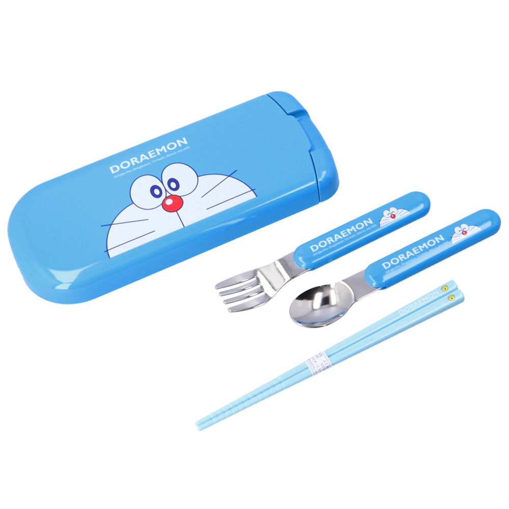 BACKYARD FAMILY「トリオセット キャラクター 通販 男の子 女の子 弁当用 箸 スプーン フォーク 子供 食洗機対応」|食器・キッチングッズ|ブルー3