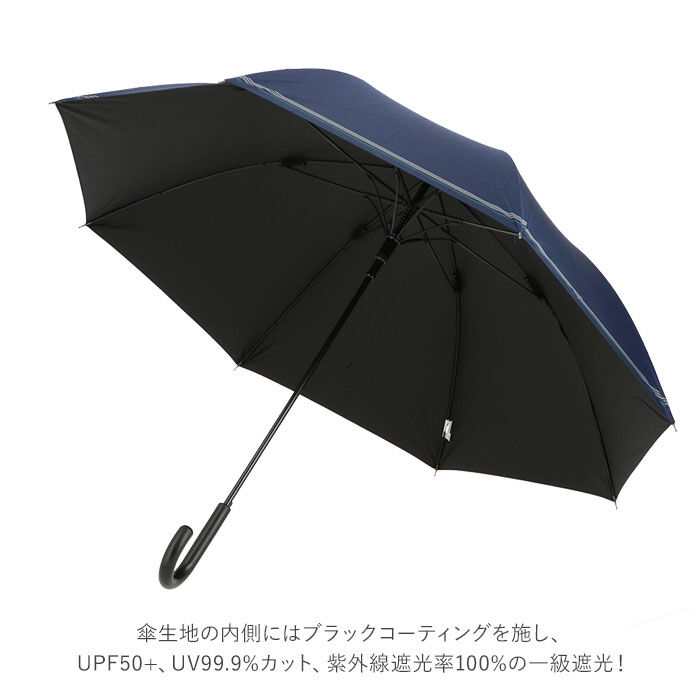 BACKYARD FAMILY「長傘 メンズ 通販 65cm 日傘 雨傘 ワンタッチ ジャンプ式 グラスファイバー 晴雨兼用傘」|傘|