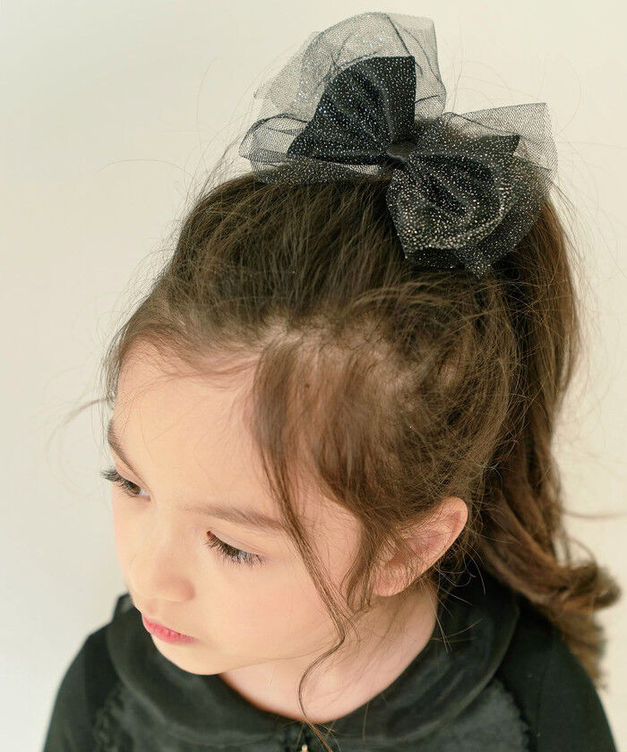 BACKYARD FAMILY「キッズ ヘアゴム リボン 通販 キラキラ 58212201 シャンテきらきらリボンヘアゴム 大きめ」|ヘアゴム・シュシュ|