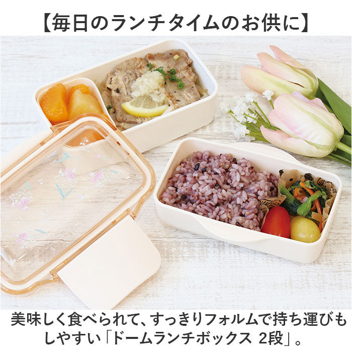 BACKYARD FAMILY「ランチボックス 2段 ドーム 通販 ドームランチボックス ドームランチ お弁当箱 弁当箱 お弁当」|食器・キッチングッズ|