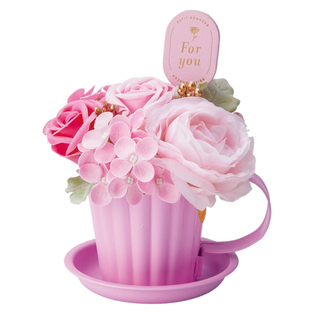 BACKYARD FAMILY「ソープフラワー マグカップ付き 通販 フラワーギフト シャボンフラワー 花 フラワー お花」|その他|ピンク3