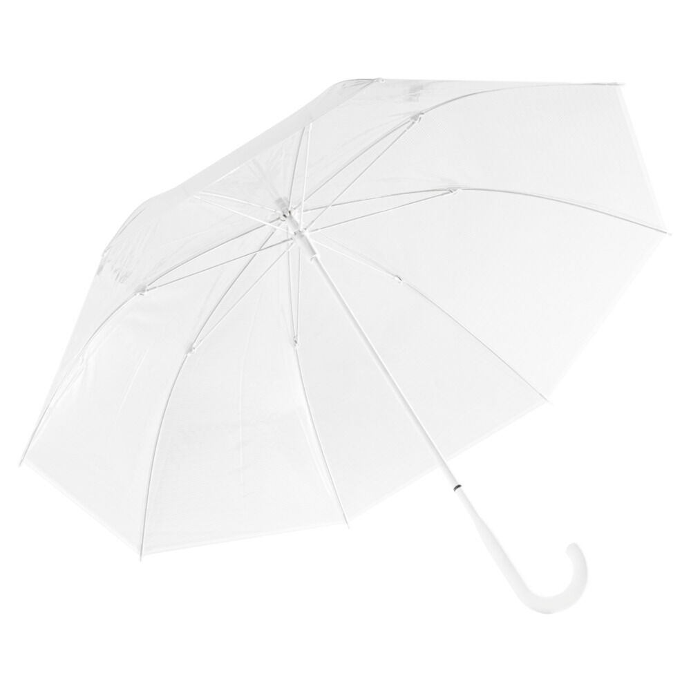 BACKYARD FAMILY「+tic プラスチック 傘 通販 ビニール傘 ビニール 長傘 雨傘 60cm 60センチ 透明傘」|傘|ホワイト1