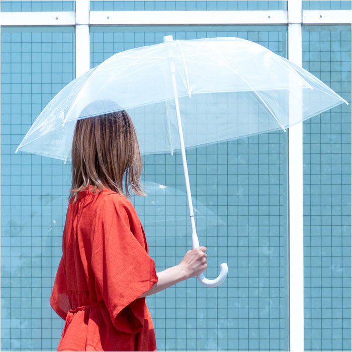 BACKYARD FAMILY「+tic プラスチック 傘 通販 ビニール傘 ビニール 長傘 雨傘 60cm 60センチ 透明傘」|傘|