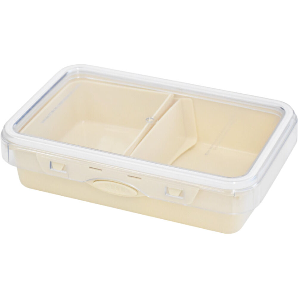 BACKYARD FAMILY「push&push ランチボックス 800ml 通販 弁当箱 お弁当箱 仕切り付き フードコンテナ」|食器・キッチングッズ|ホワイト1