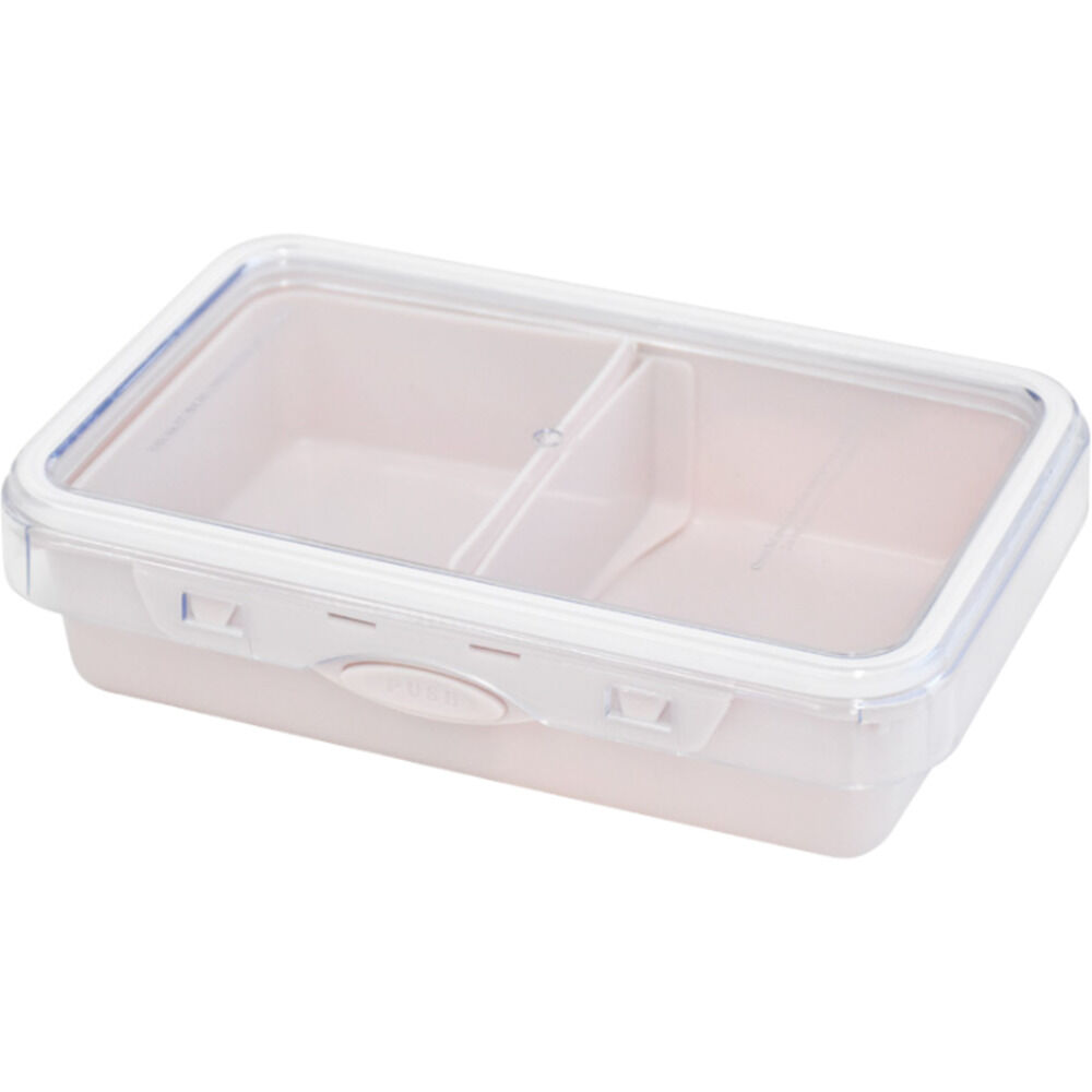 BACKYARD FAMILY「push&push ランチボックス 800ml 通販 弁当箱 お弁当箱 仕切り付き フードコンテナ」|食器・キッチングッズ|ピンク1