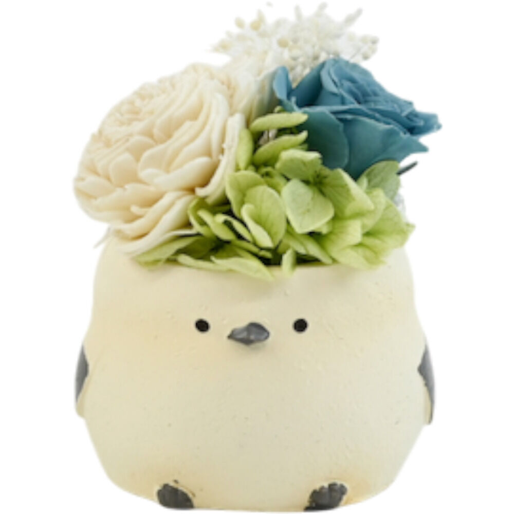 BACKYARD FAMILY「プリザーブドフラワー シマエナガ 通販 ブリザーブドフラワー フラワーギフト 花 鳥」|その他|ブルー1