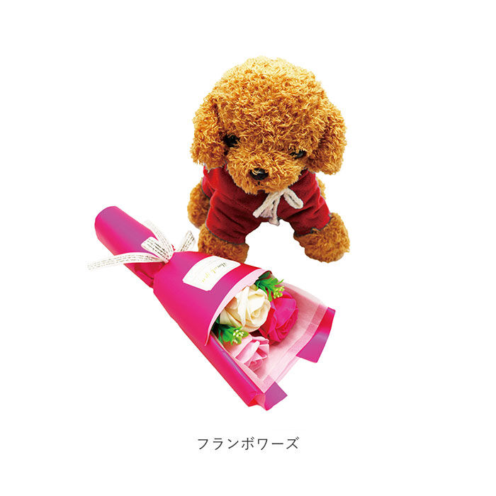 BACKYARD FAMILY「ソープフラワー ぬいぐるみ 花束 通販 犬 ソープフラワーギフト フラワーソープ」|その他|