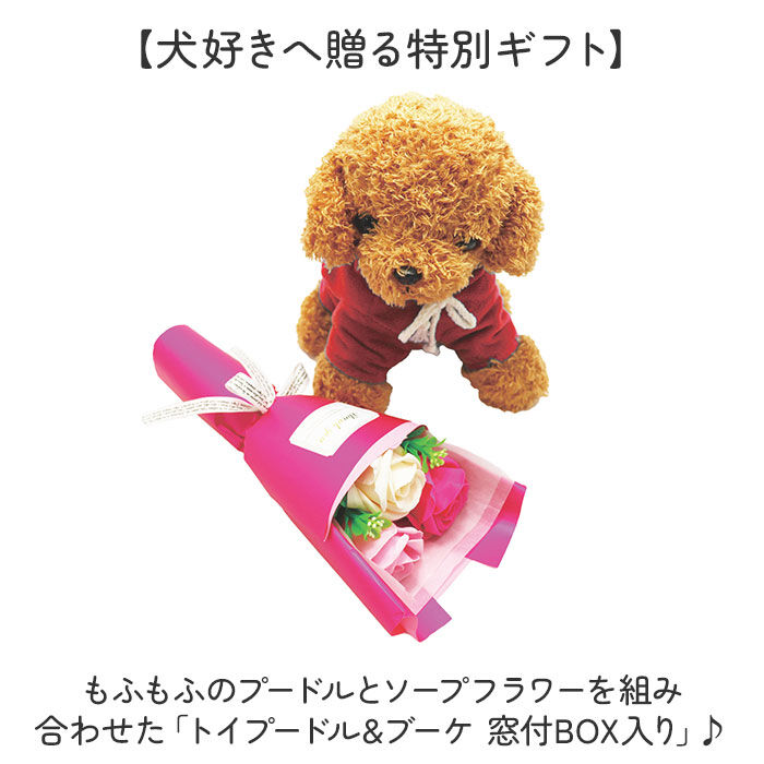 BACKYARD FAMILY「ソープフラワー ぬいぐるみ 花束 通販 犬 ソープフラワーギフト フラワーソープ」|その他|