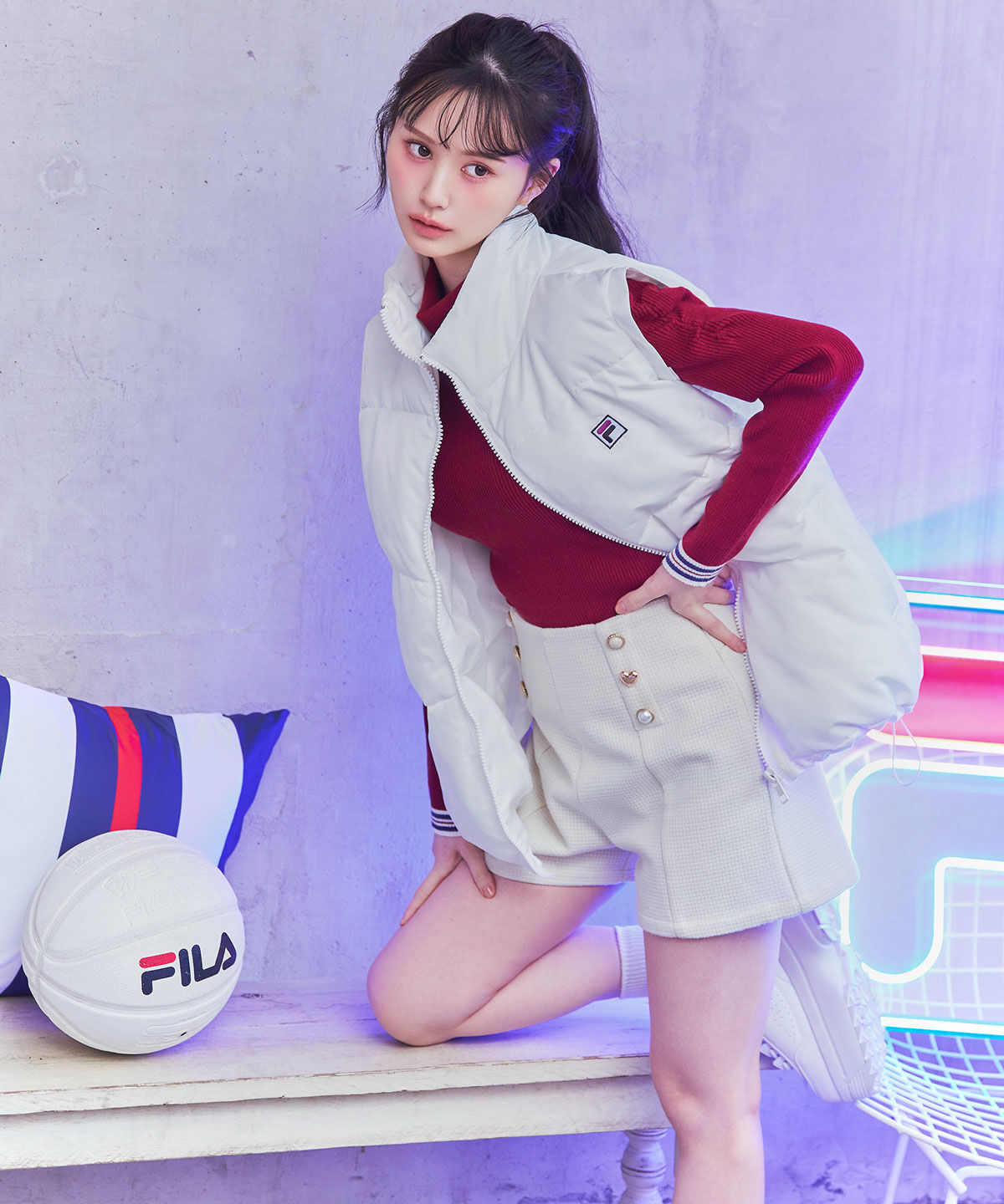 REDYAZEL「［FILA&times;REDYAZEL］2WAYフェイクダウンジャケット」|ダウン|