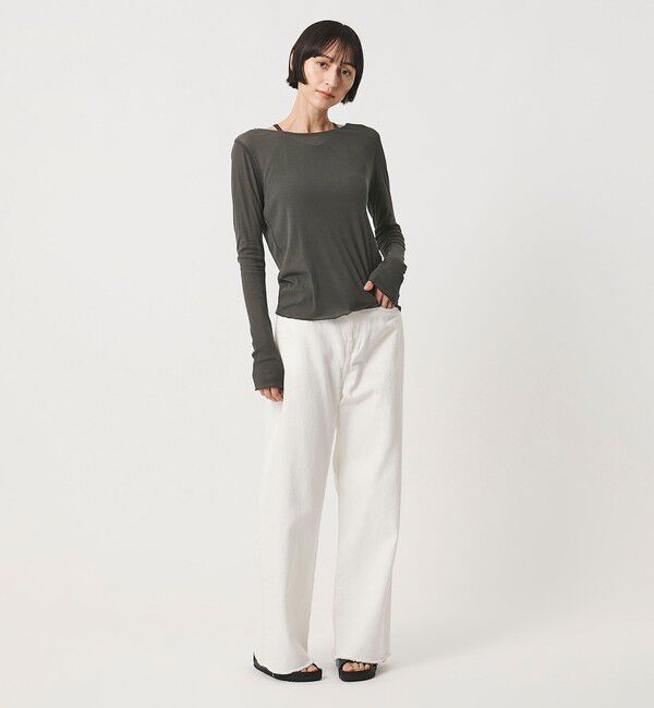 UNITED ARROWS「＜MIYAGI YUKA&times;TO UNITED ARROWS＞テレコ ロングスリーブ カットソー」|Tシャツ・カットソー|