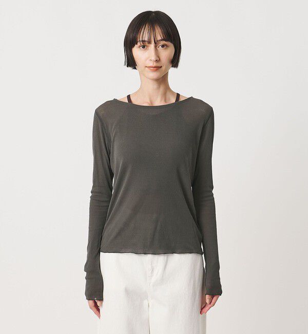 UNITED ARROWS「＜MIYAGI YUKA&times;TO UNITED ARROWS＞テレコ ロングスリーブ カットソー」|Tシャツ・カットソー|