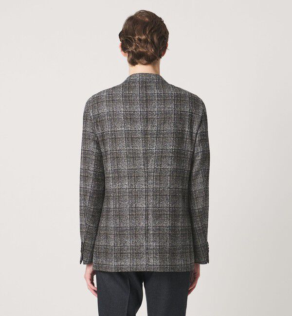 UNITED ARROWS「ブークレ チェック シングル 3ボタン テーラードジャケット CーMODEL」|テーラードジャケット|