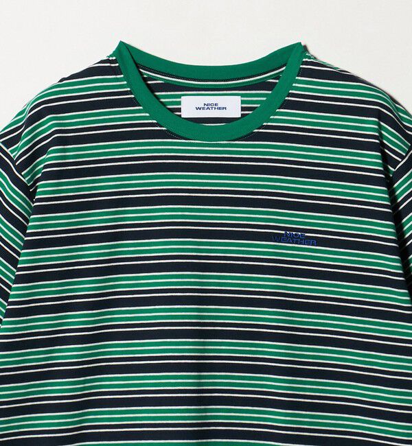 NICE WEATHER「＜NICE WEATHER＞マルチボーダー ショートスリーブ Tシャツ」|Tシャツ・カットソー|