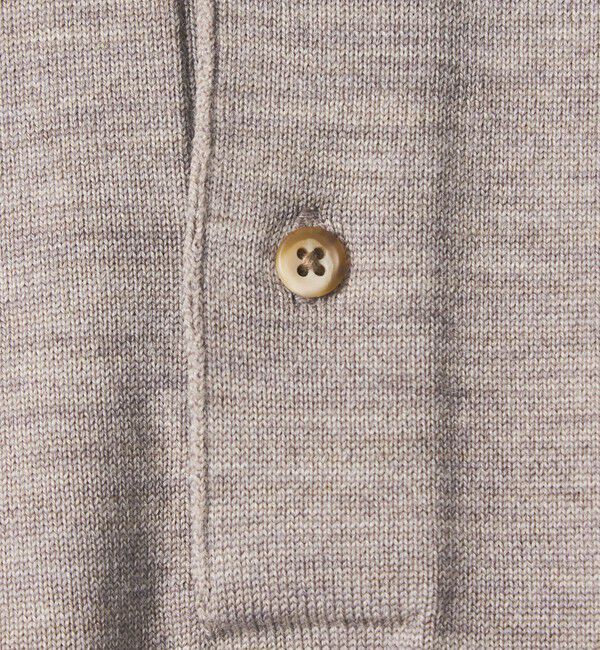 STEVEN ALAN「＜Steven Alan＞ メランジ ウール オープン ニット 2B ポロシャツ」|ニット・セーター|