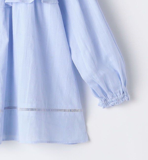 SHIPS KIDS「SHIPS KIDS:80～90cm / スナップ ボタン フリル ブラウス」|シャツ・ブラウス|