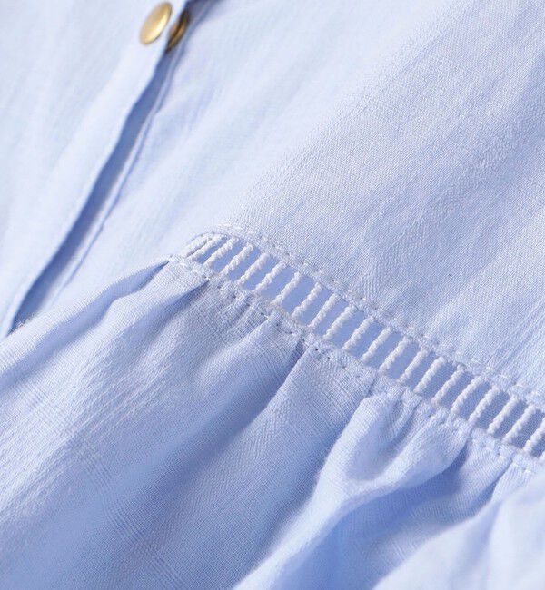 SHIPS KIDS「SHIPS KIDS:80～90cm / スナップ ボタン フリル ブラウス」|シャツ・ブラウス|