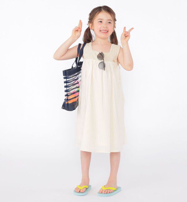 SHIPS KIDS「SHIPS KIDS:100～130cm / クロシェ ノースリーブ ワンピース」|ワンピース|